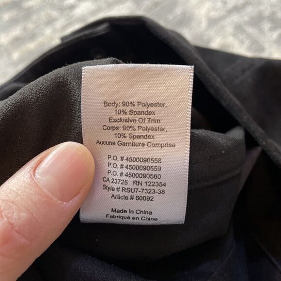 Aritzia Wilfred Free Vegan Faux Suede Mini Skirt Snap Button Front Black Size 2 - Picture 7 of 7